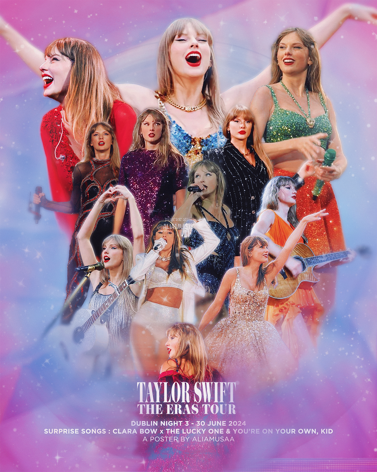 taylor swift - the eras tour - dublin night 3 - poster