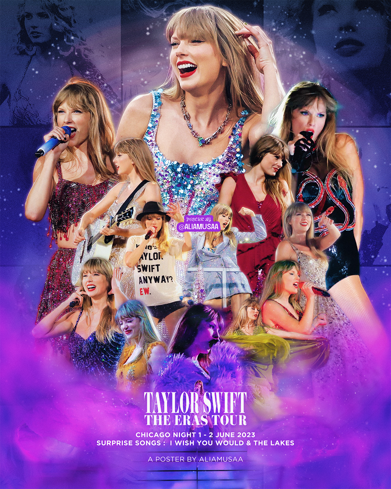 taylor swift - the eras tour - chicago night 1 - poster