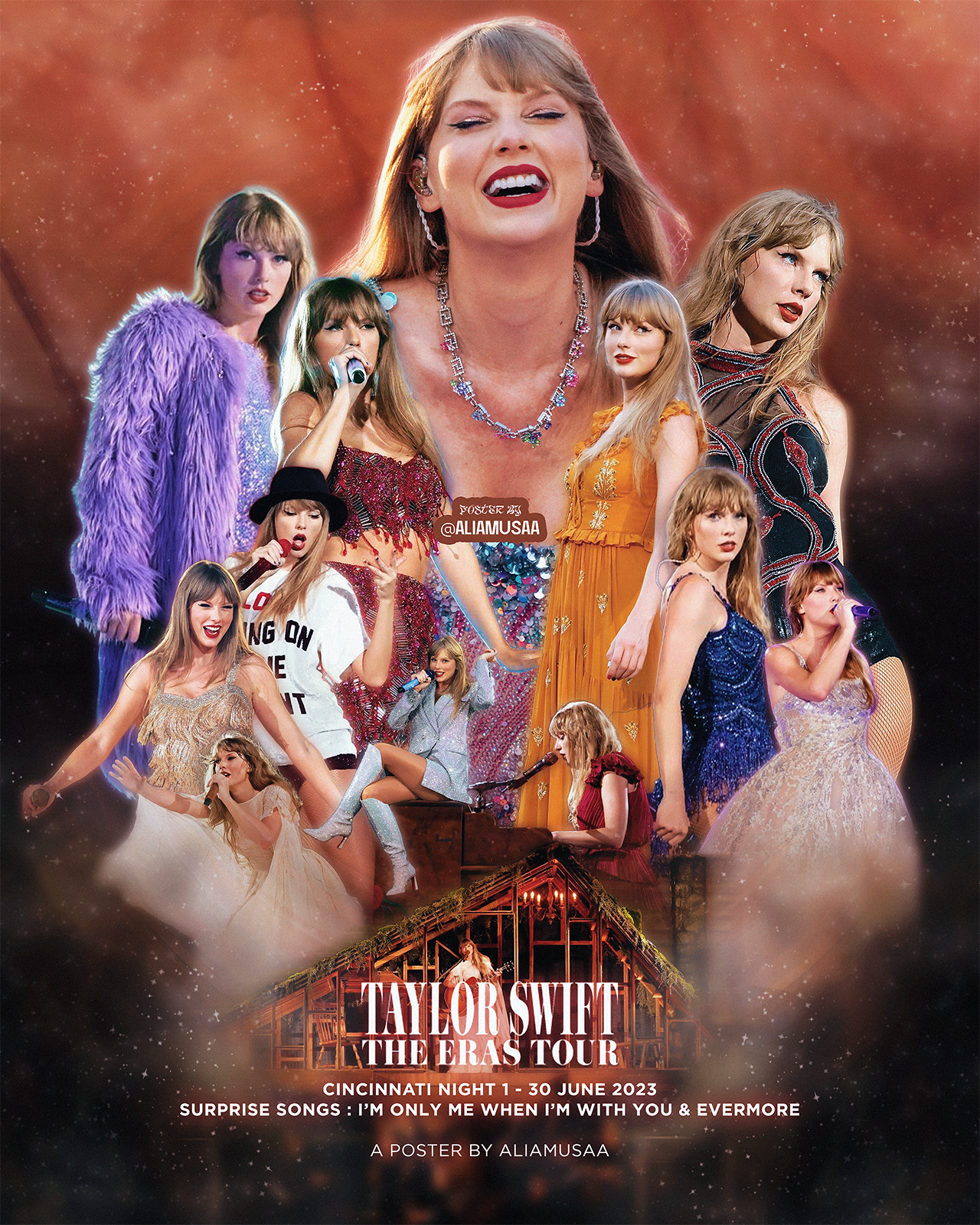 taylor swift - the eras tour - cincinnati night 1 - poster