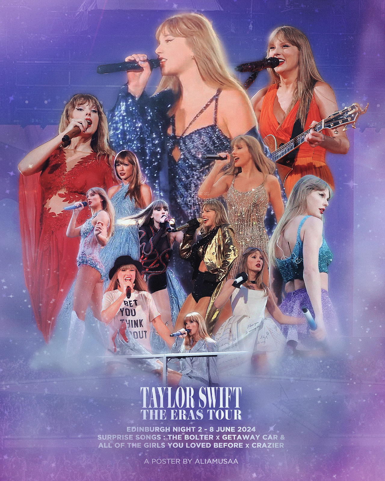 taylor swift - the eras tour - edinburgh night 2 - poster