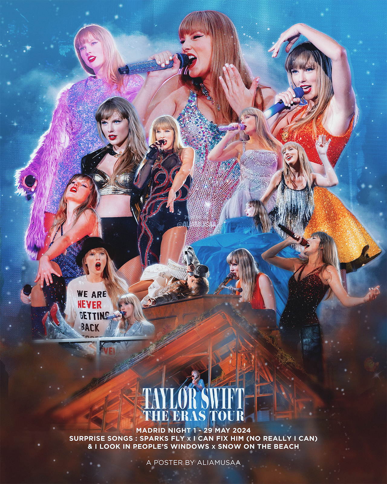 taylor swift - the eras tour - madrid night 1 - poster