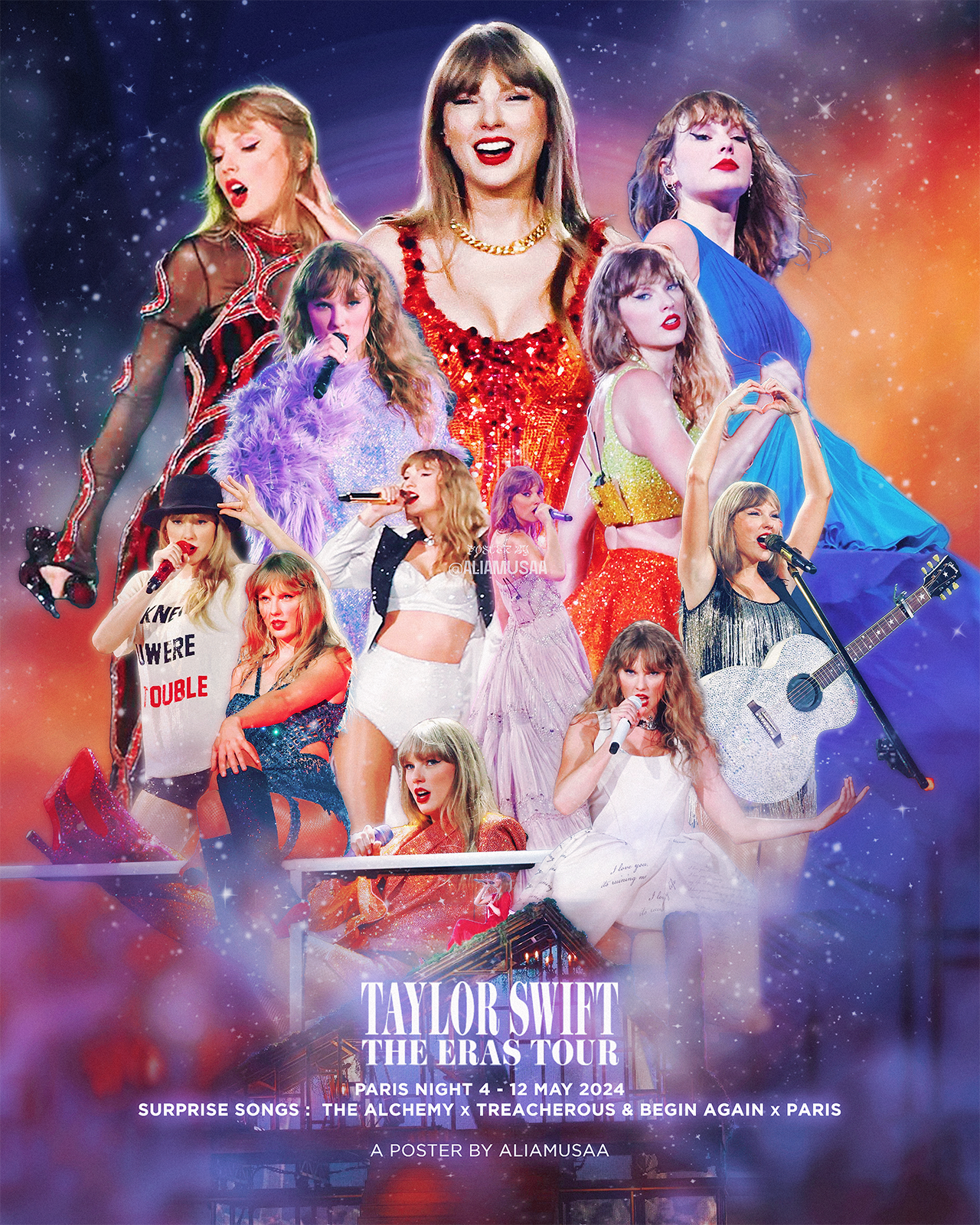 taylor swift - the eras tour - paris night 4 - poster