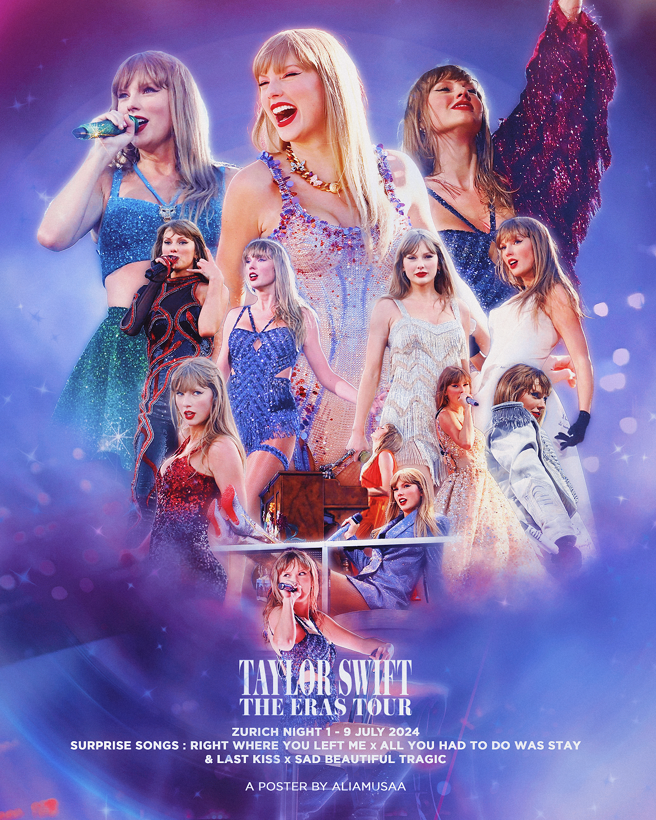 taylor swift - the eras tour - zurich night 1 - poster