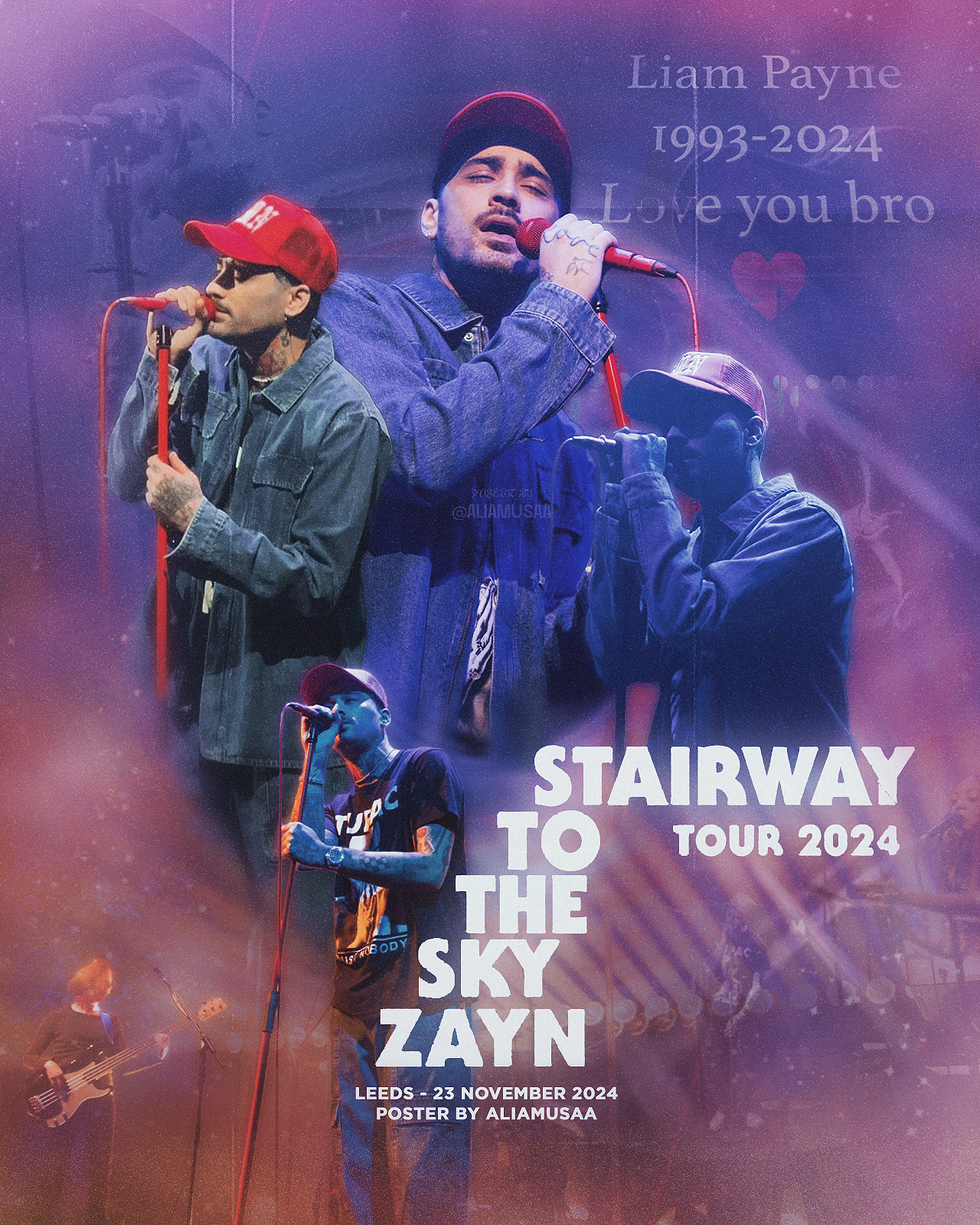 zayn - stairway to the sky tour - leeds - poster
