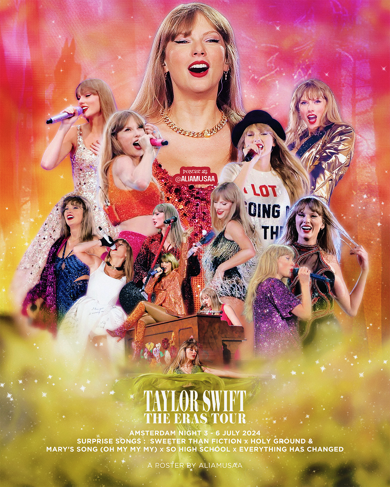 taylor swift - the eras tour - amsterdam night 3 - poster