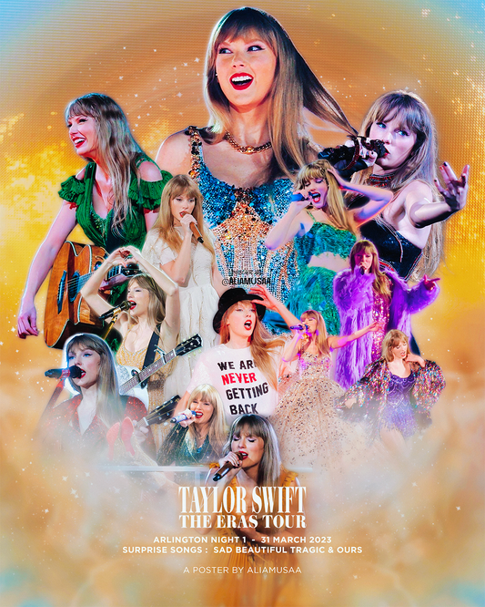 taylor swift - the eras tour - arlington night 1 - poster