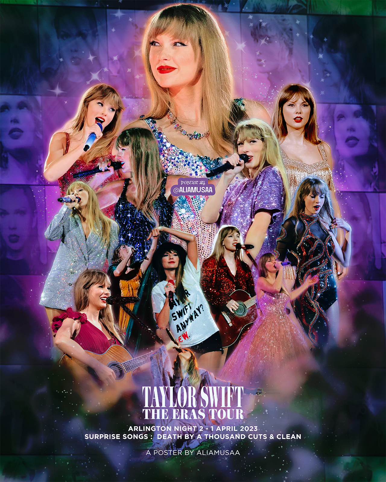 taylor swift - the eras tour - arlington night 2 - poster