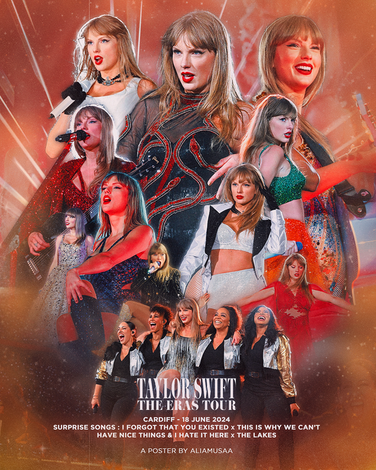 taylor swift - the eras tour - cardiff - poster (digital)