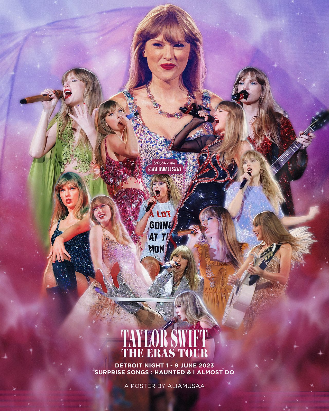 taylor swift - the eras tour - detroit night 1 - poster
