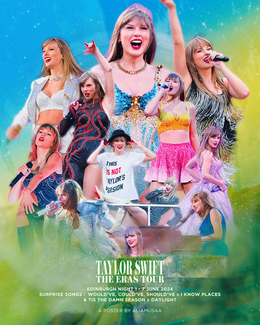 taylor swift - the eras tour - edinburgh night 1 - poster
