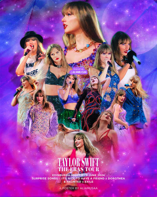 taylor swift - the eras tour - edinburgh night 3 - poster