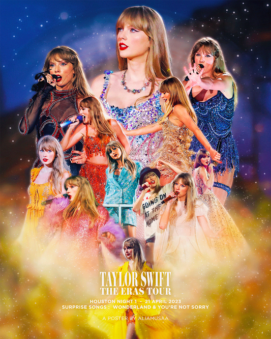 taylor swift - the eras tour - houston night 1 - poster