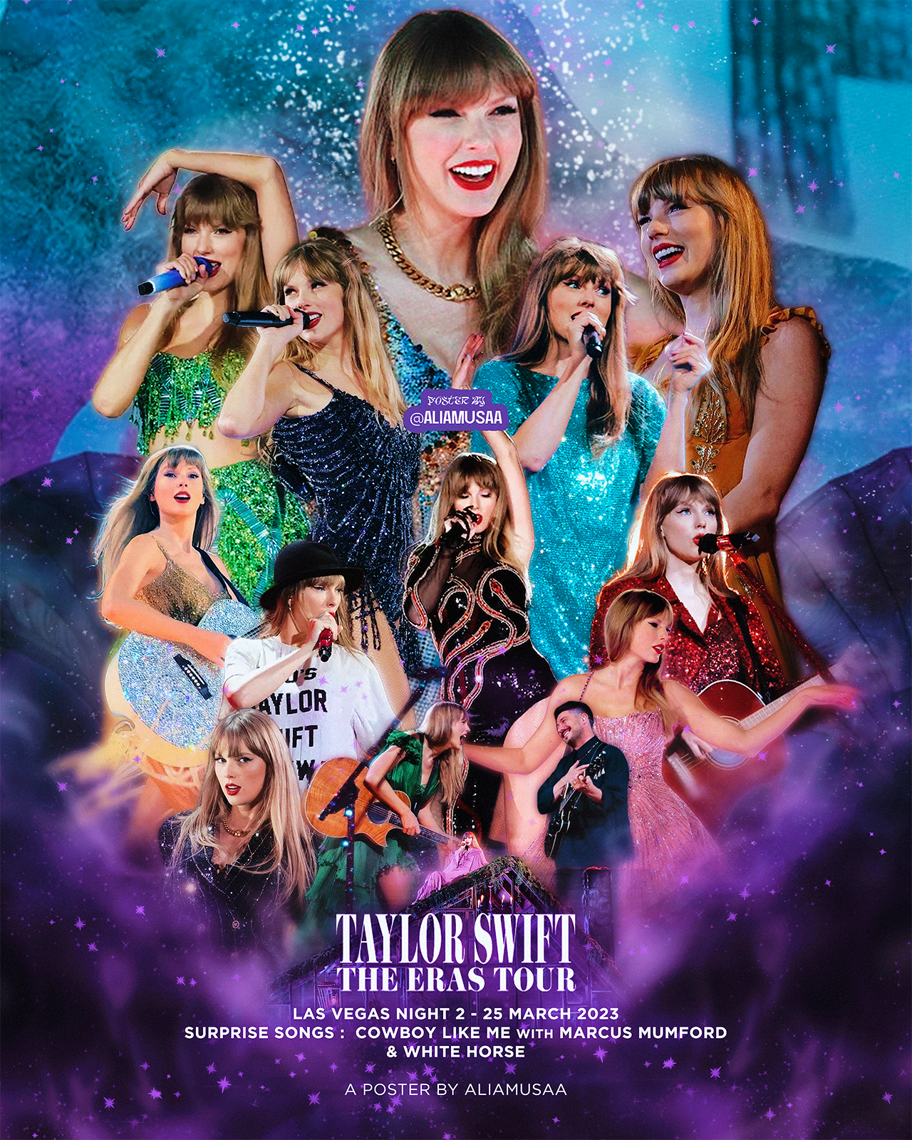 taylor swift - the eras tour - las vegas night 2 - poster