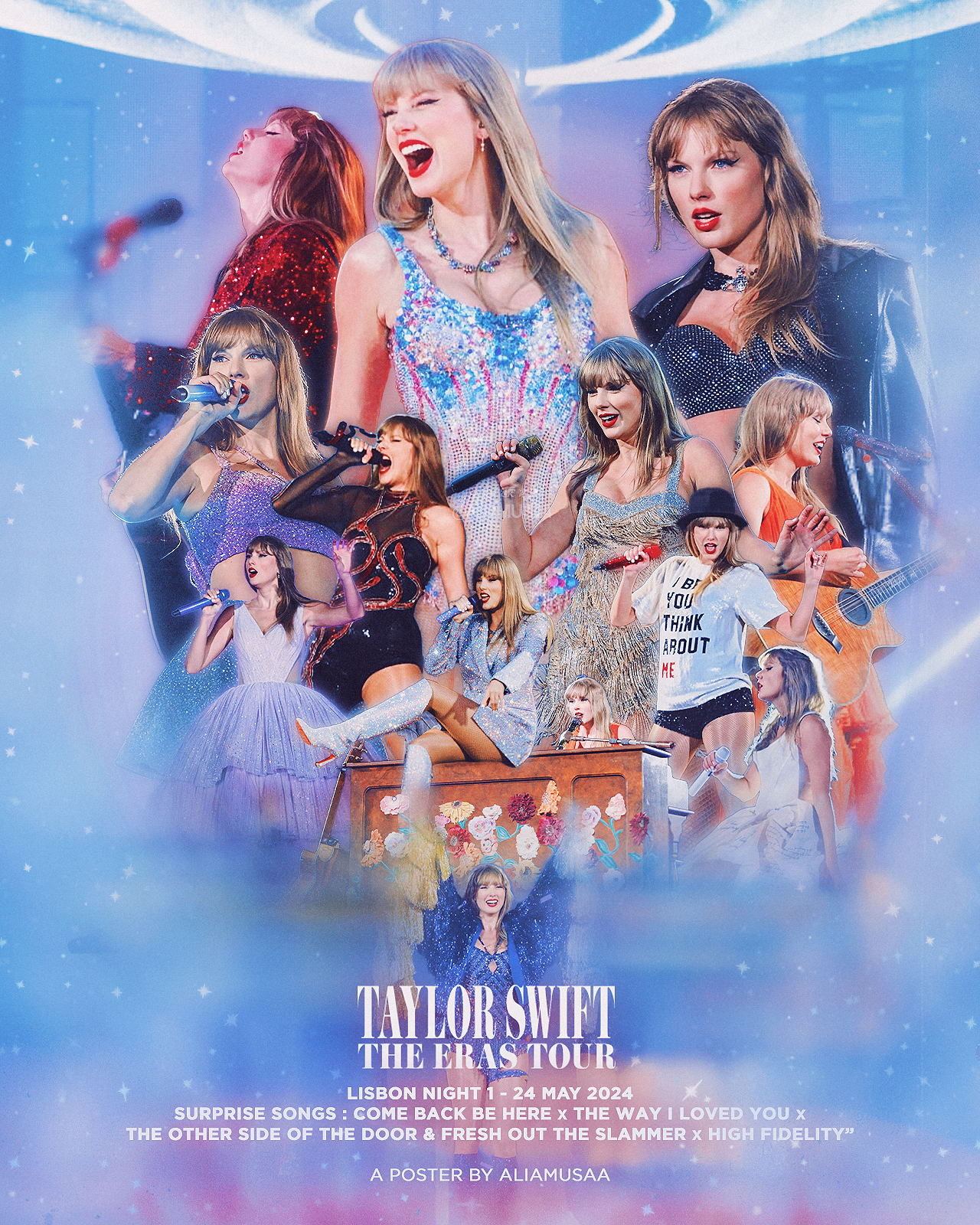 taylor swift - the eras tour - lisbon night 1 - poster (digital)