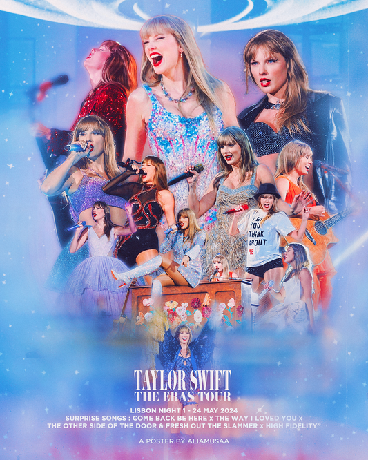 taylor swift - the eras tour - lisbon night 1 - poster (digital)