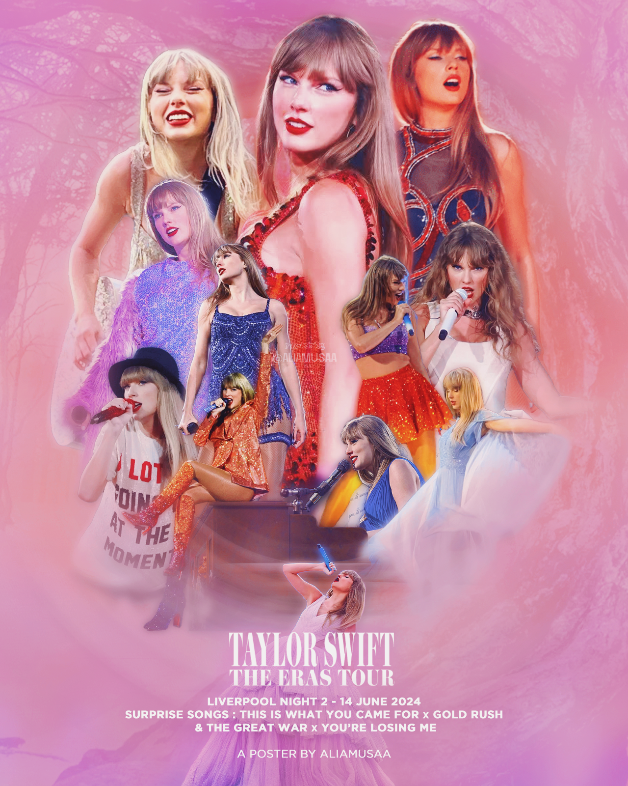 taylor swift - the eras tour - liverpool night 2 - poster (digital)