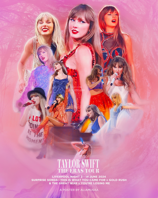 taylor swift - the eras tour - liverpool night 2 - poster (digital)