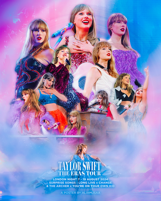 taylor swift - the eras tour - london night 7 - poster