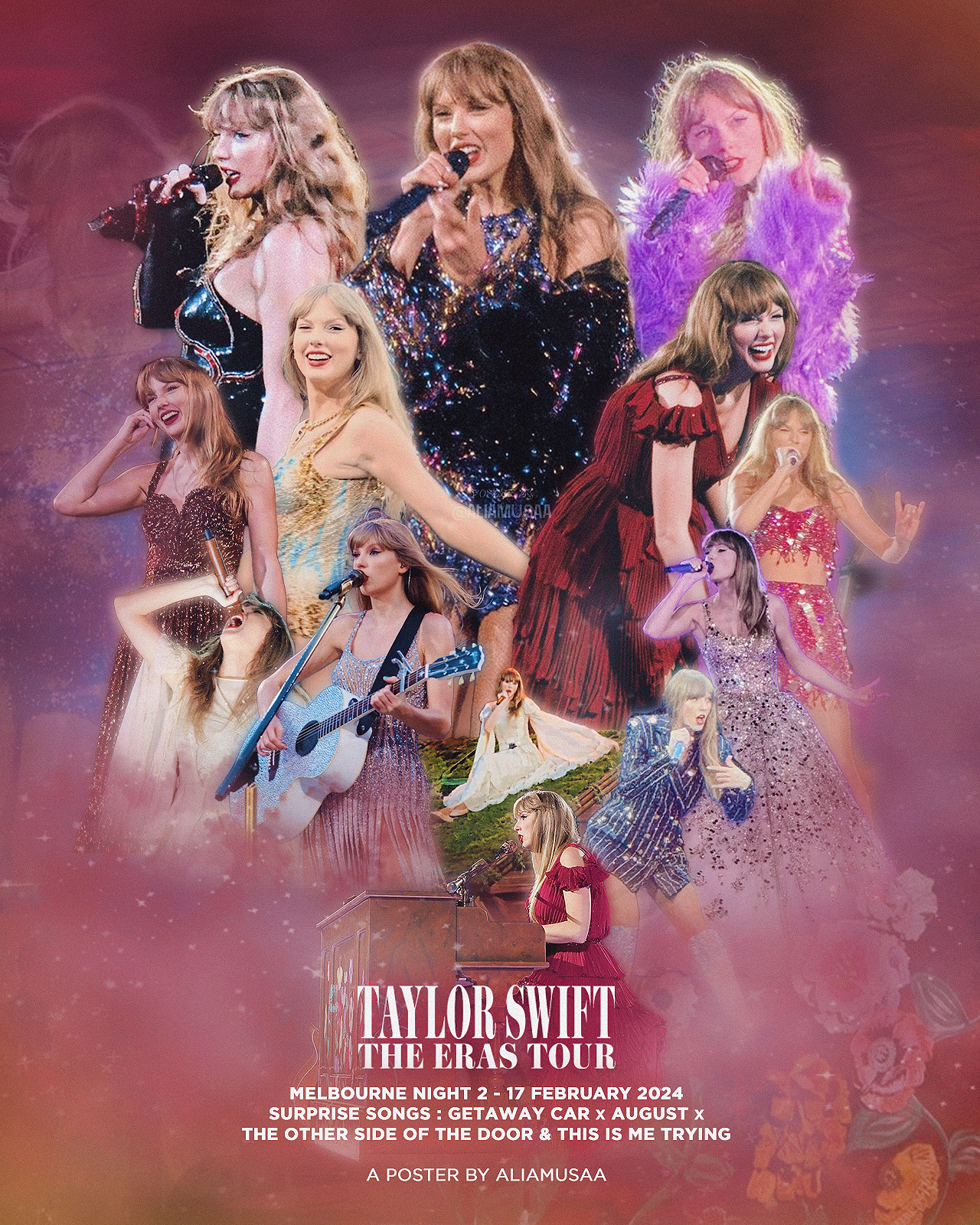 taylor swift - the eras tour - melbourne night 2 - poster (digital)