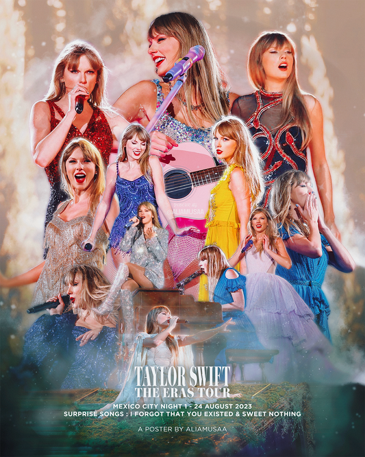 taylor swift - the eras tour - mexico city night 1 - poster
