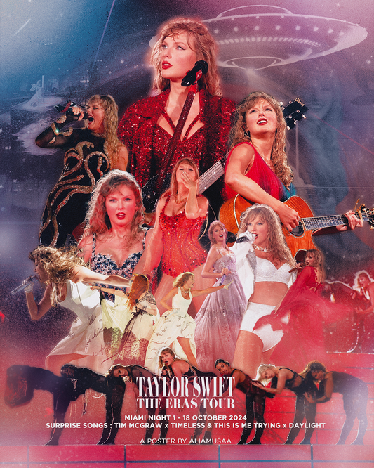 taylor swift - the eras tour - miami night 1 - poster (digital)