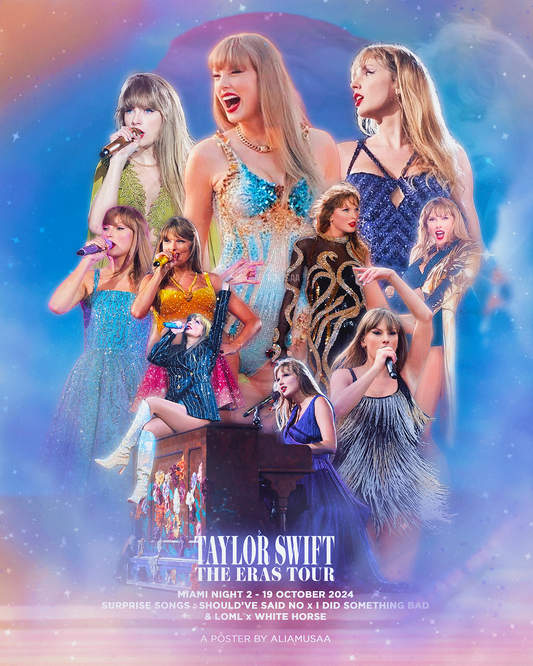 taylor swift - the eras tour - miami night 2 - poster (digital)