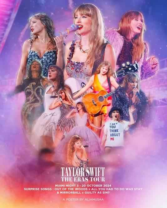 taylor swift - the eras tour - miami night 3 - poster (digital)