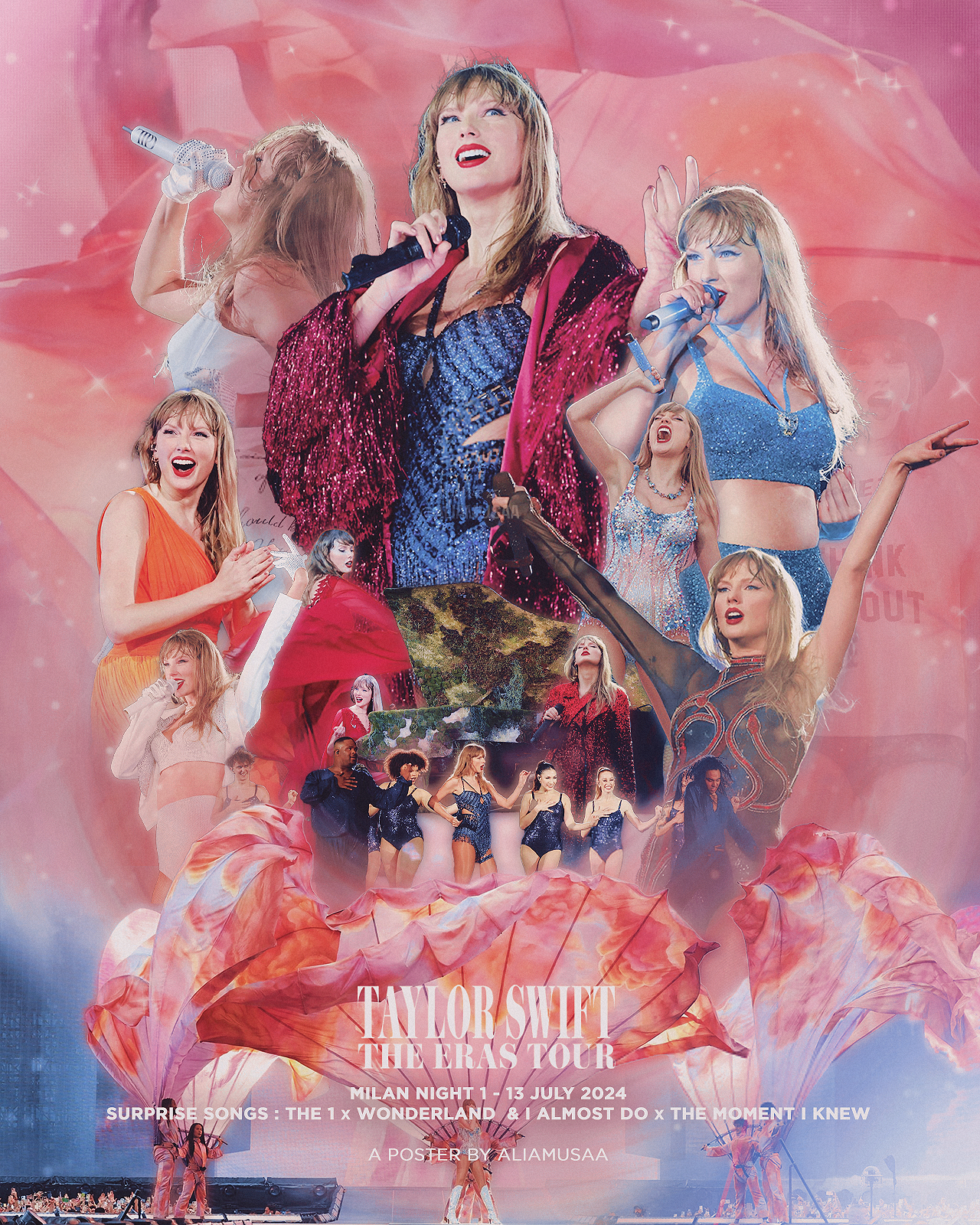 taylor swift - the eras tour - milan night 1 - poster (digital)