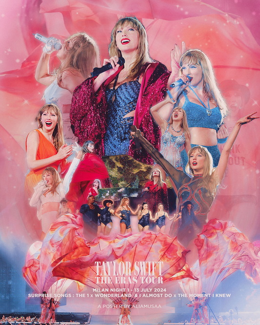 taylor swift - the eras tour - milan night 1 - poster (digital)