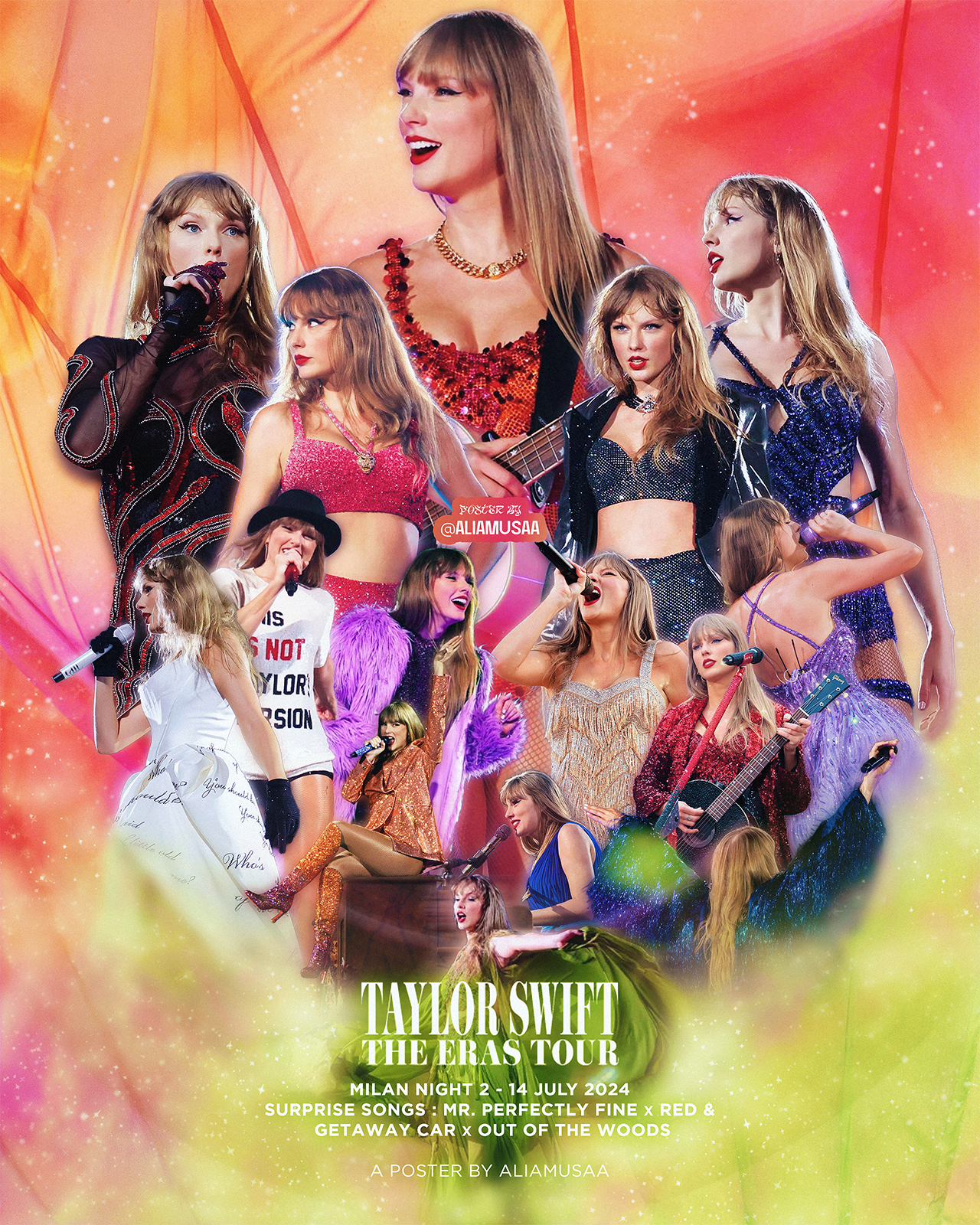 taylor swift - the eras tour - milan night 2 - poster