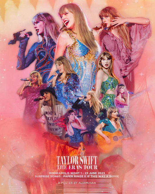 taylor swift - the eras tour - minneapolis night 1 - poster (digital)