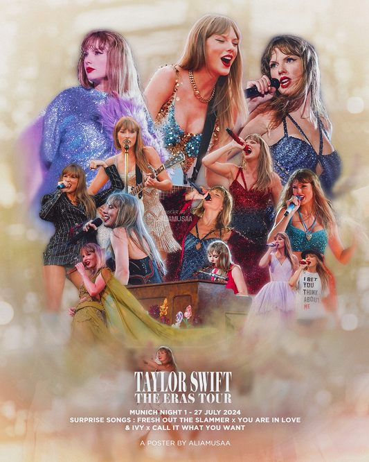 taylor swift - the eras tour - munich night 1 - poster (digital)