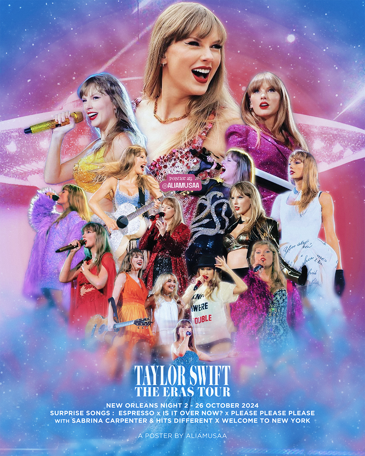 taylor swift - the eras tour - new orleans night 2 - poster