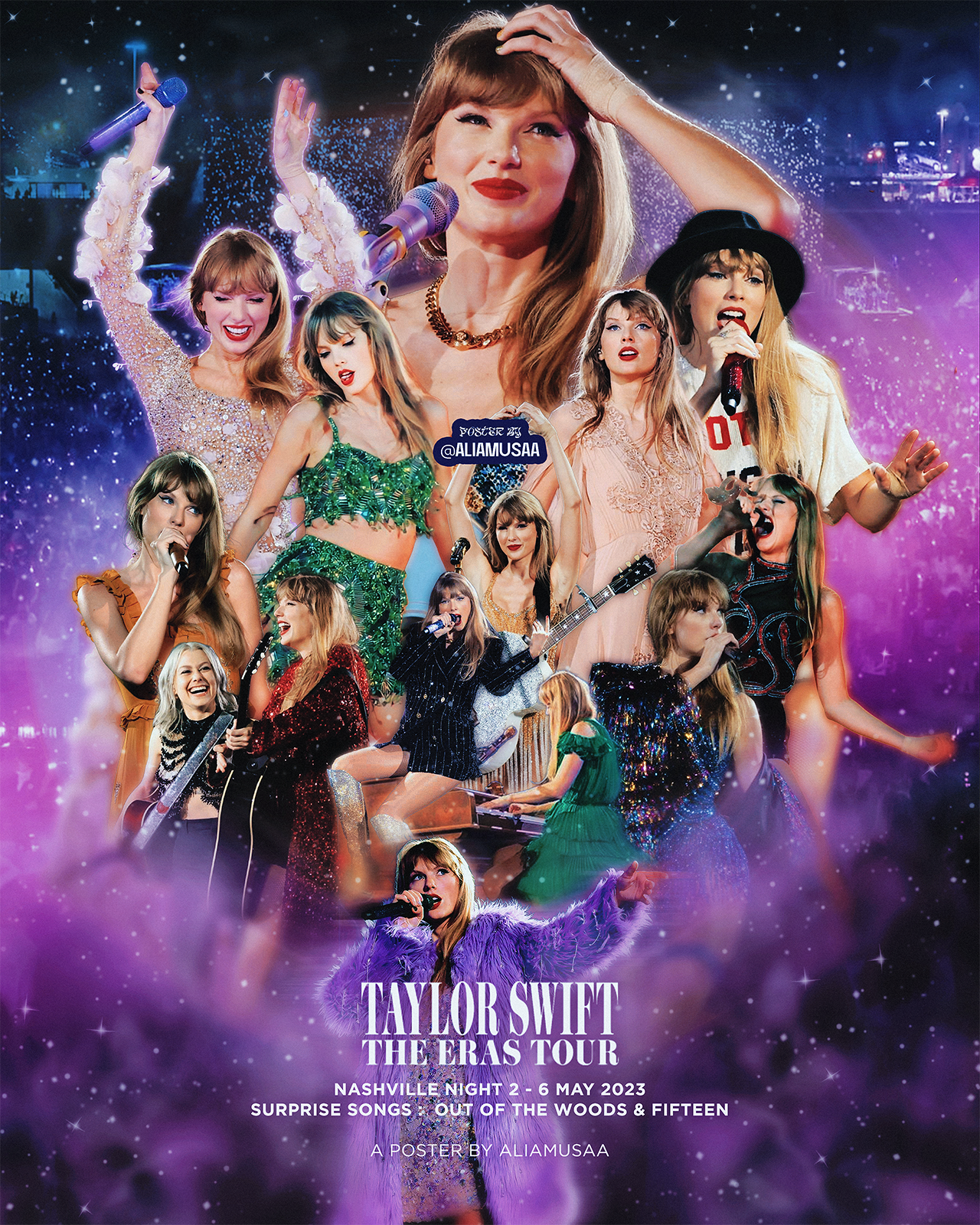 taylor swift - the eras tour - nashville night 2 - poster