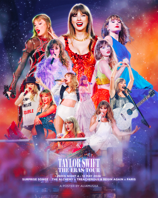 taylor swift - the eras tour - paris night 4 - poster