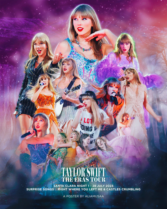 taylor swift - the eras tour - santa clara night 1 - poster