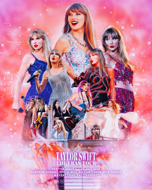 taylor swift - the eras tour - seattle night 1 - poster