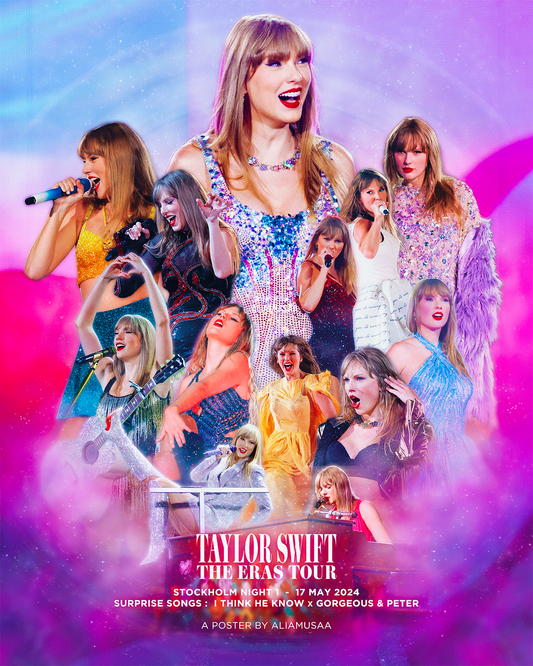 taylor swift - the eras tour - stockholm night 1 - poster
