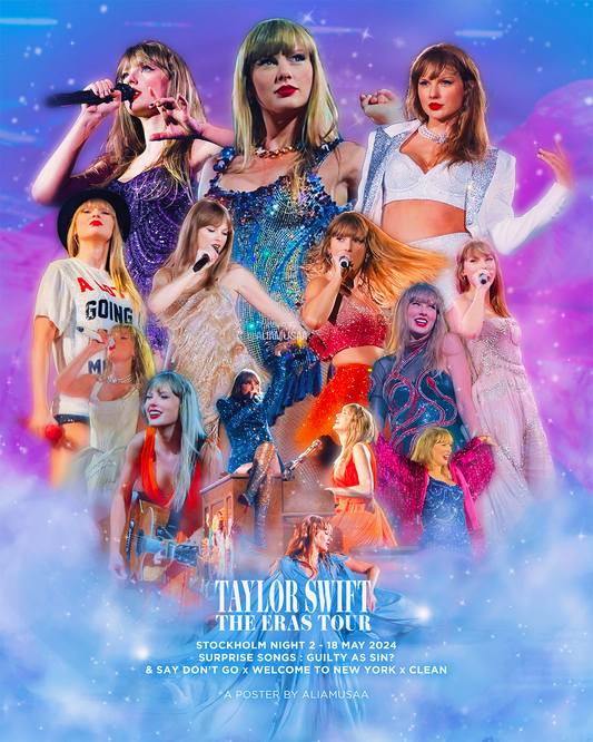 taylor swift - the eras tour - stockholm night 2 - poster