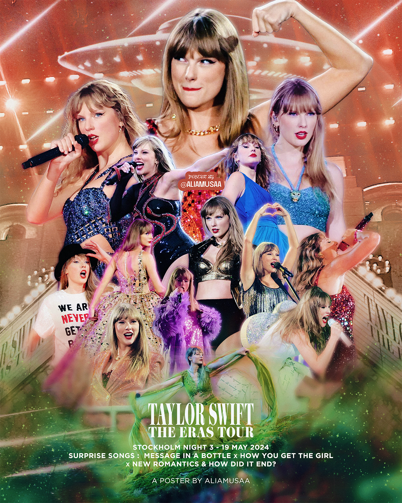 taylor swift - the eras tour - stockholm night 3 - poster