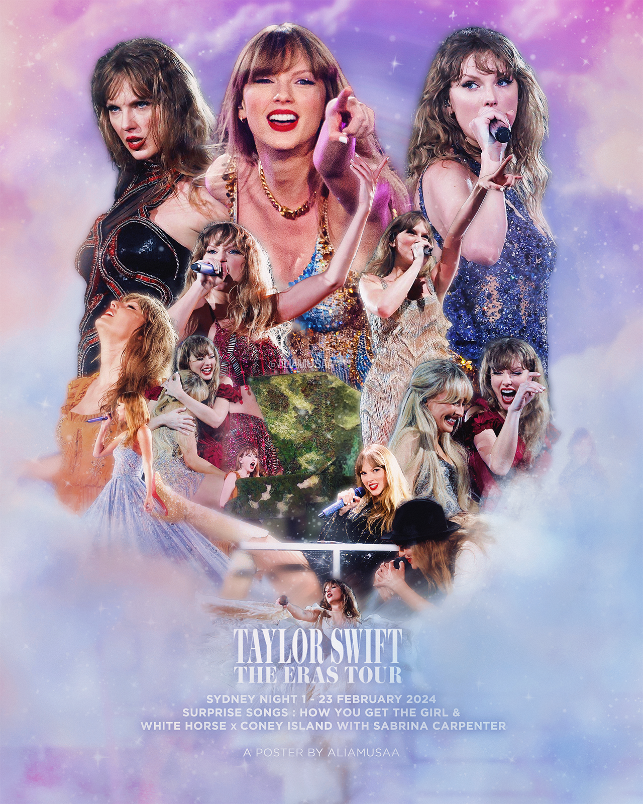 taylor swift - the eras tour - sydney night 1 - poster (digital)