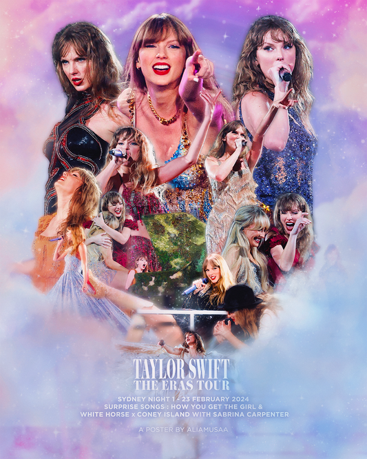 taylor swift - the eras tour - sydney night 1 - poster (digital)