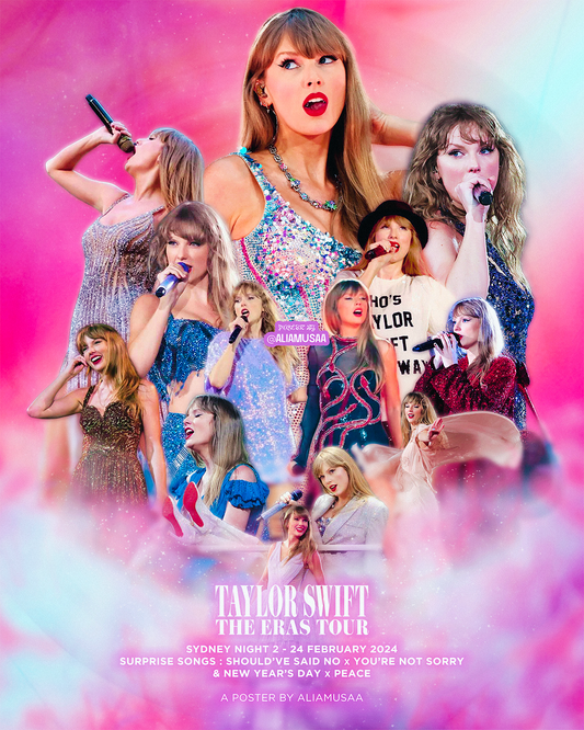 taylor swift - the eras tour - sydney night 2 - poster