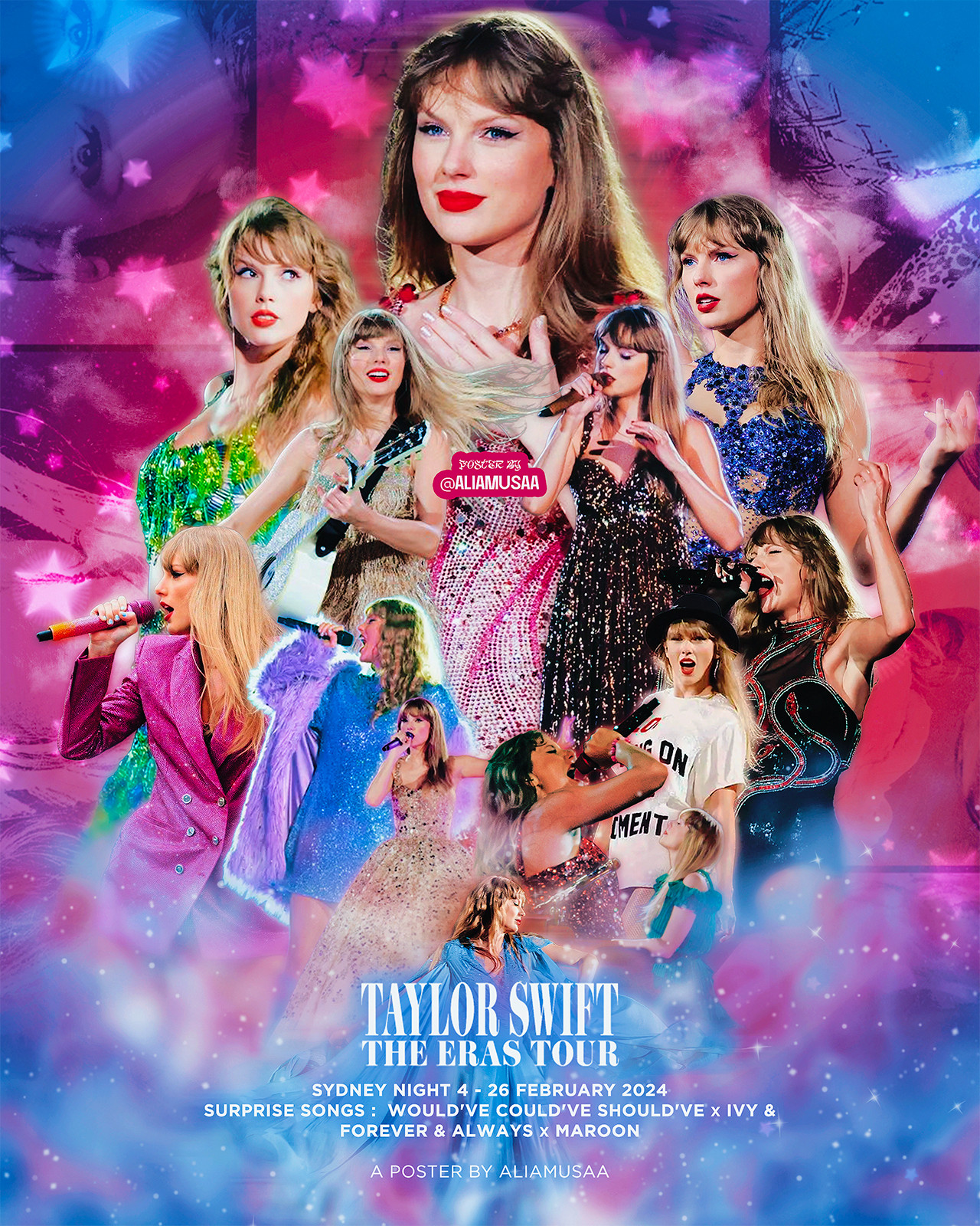 taylor swift - the eras tour - sydney night 4 - poster