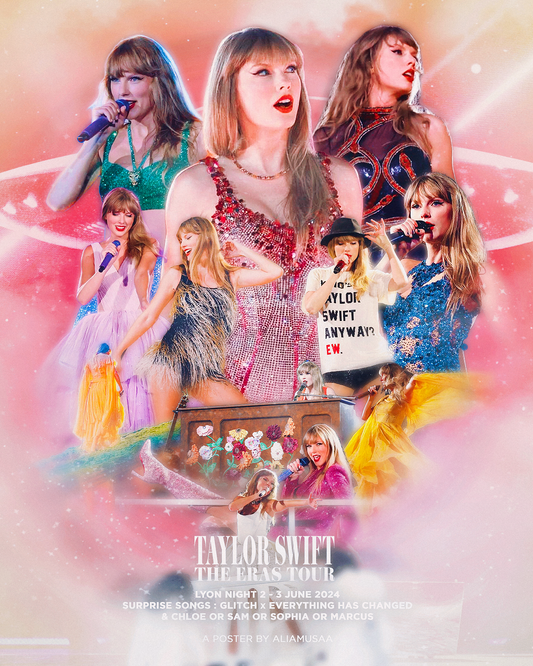 taylor swift - the eras tour - lyon night 2 - poster (digital)