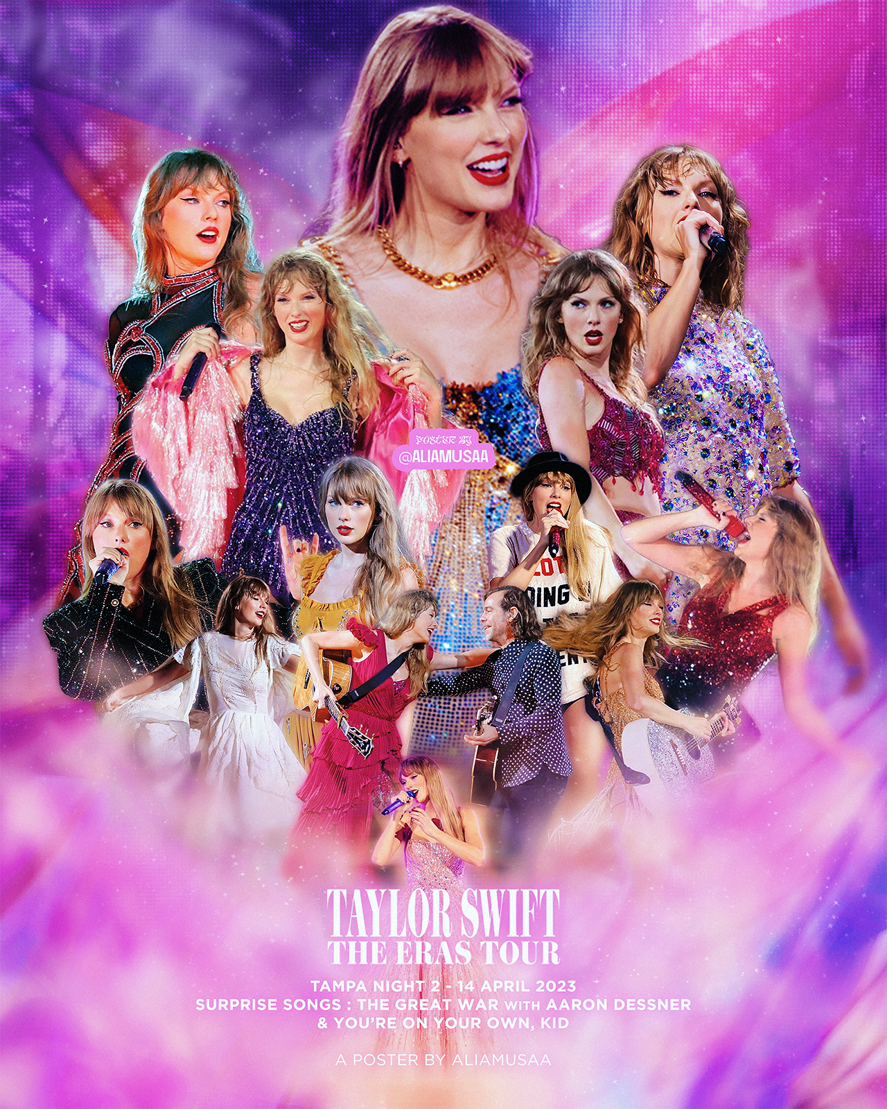 taylor swift - the eras tour - tampa night 2 - poster