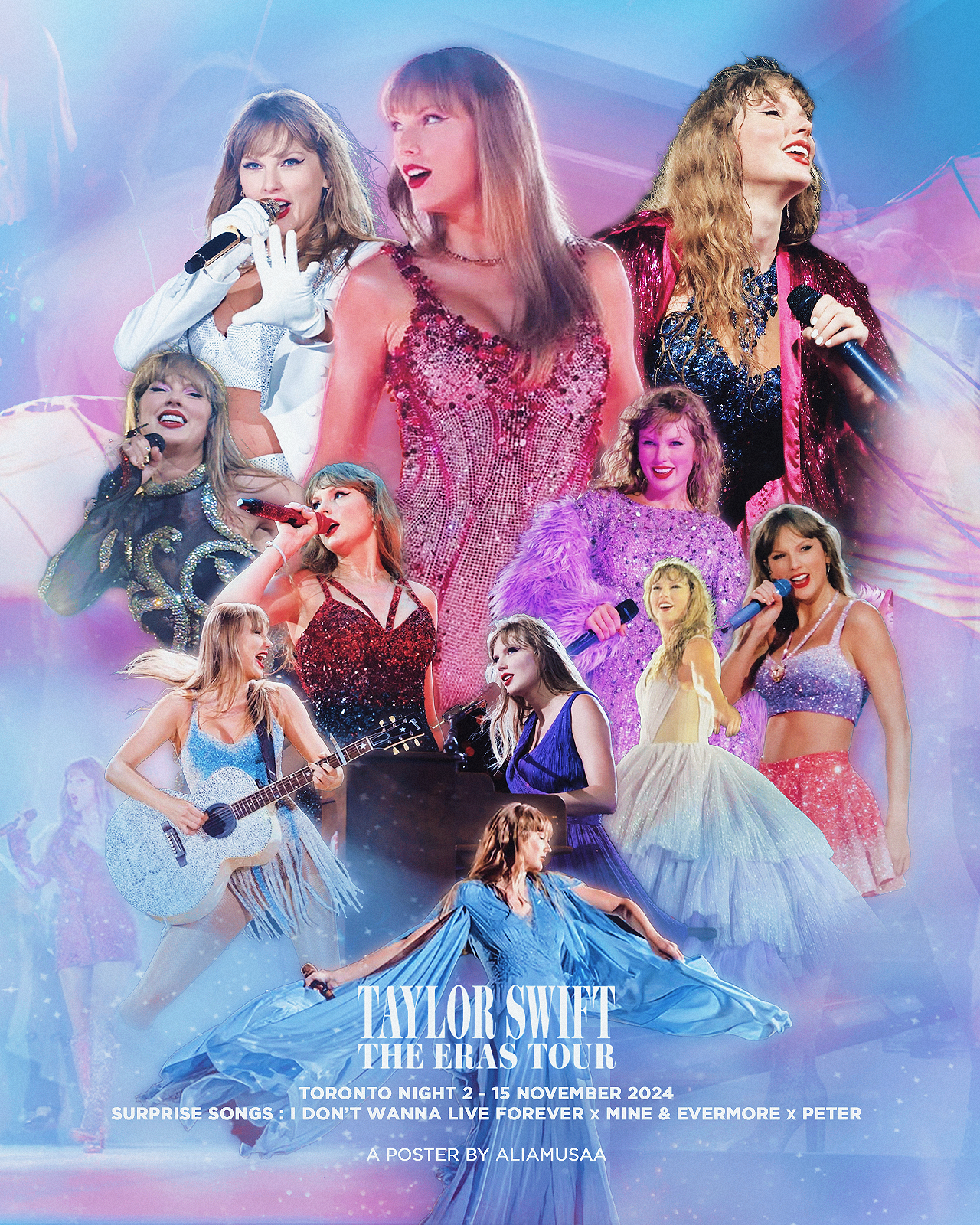 taylor swift - the eras tour - toronto night 2 - poster (digital)