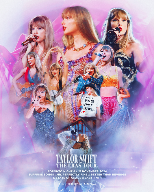 taylor swift - the eras tour - toronto night 4 - poster (digital)