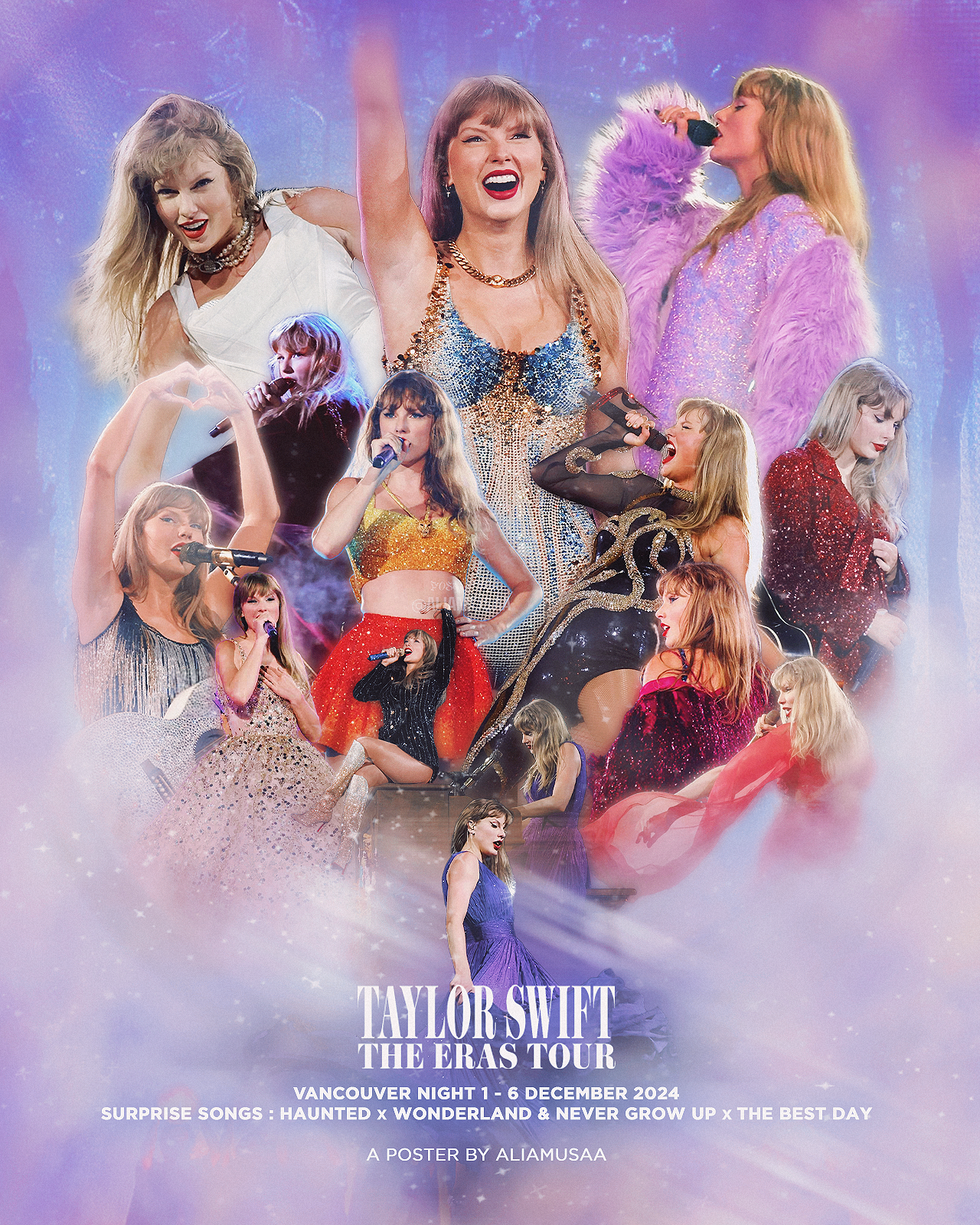 taylor swift - the eras tour - vancouver night 1 - poster (digital)