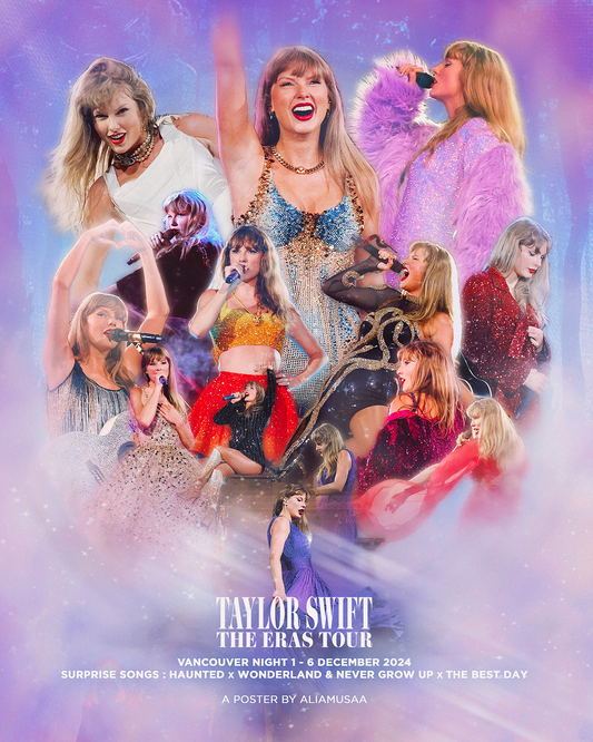 taylor swift - the eras tour - vancouver night 1 - poster (digital)